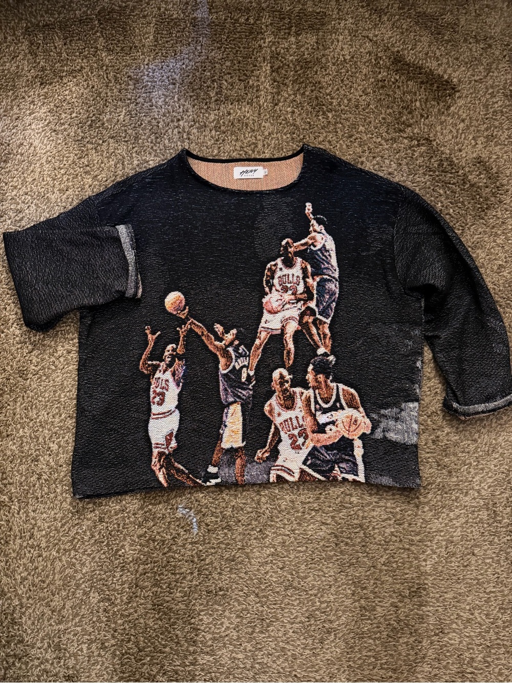 Heavy Goods Michael Jordan Kobe Bryant knitted cropped sweater XL men’s used